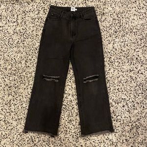 Black wide leg jeans